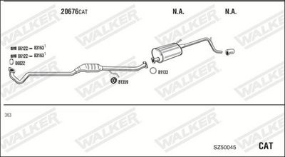 SISTEM DE ESAPAMENT WALKER SZ50045