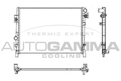AUTOGAMMA 105693 Радиатор охлаждения двигателя  для DODGE  (Додж Жоурне)