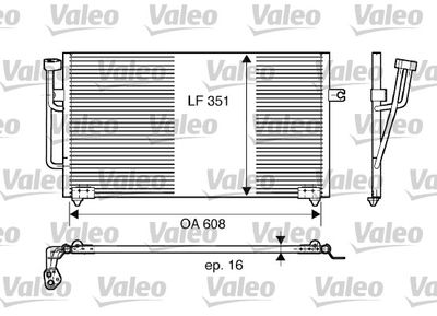VALEO 817560 Радіатор кондиціонера для VOLVO (Вольво)