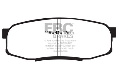 Комплект тормозных колодок, дисковый тормоз EBC Brakes DP1816 для LEXUS LX