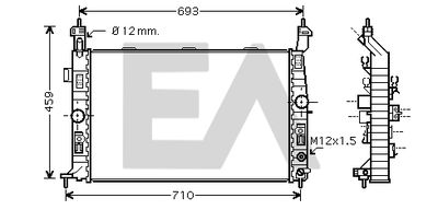 Радиатор, охлаждение двигателя EACLIMA 31R54215 для OPEL MERIVA