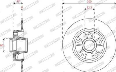 BREMSSCHEIBE FERODO DDF2824C1 1