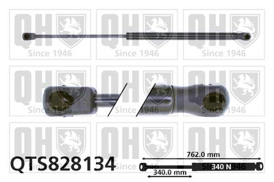 газов амортисьор, капак на двигателя QUINTON HAZELL QTS828134