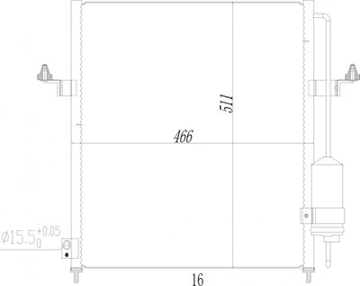 Конденсатор, кондиционер HART 612 257 для MITSUBISHI L200