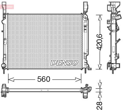 RADIATOR RACIRE MOTOR DENSO DRM23036 1