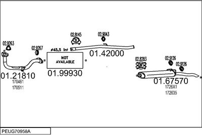 Układ wydechowy MTS PEUG70958A132741