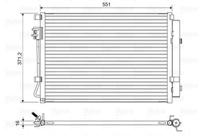 VALEO 822581 Радиатор кондиционера  для HYUNDAI VELOSTER (Хендай Велостер)
