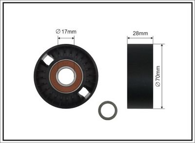 Kreipiantysis skriemulys, V formos rumbuotas diržas