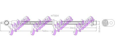 Тормозной шланг KAWE H7004 для TOYOTA ECHO
