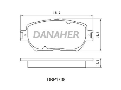 Комплект тормозных колодок, дисковый тормоз DANAHER DBP1738 для TOYOTA WISH