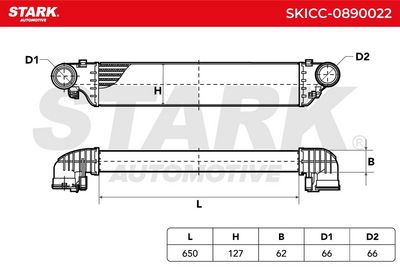 интеркулер (охладител за въздуха на турбината) STARK SKICC-0890022
