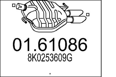 MTS 01.61086 Глушитель выхлопных газов  для AUDI A5 (Ауди А5)