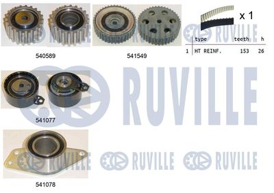 Комплект ремня ГРМ RUVILLE 550238 для RENAULT ESPACE