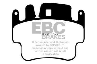 Комплект тормозных колодок, дисковый тормоз EBC Brakes DP91514 для PORSCHE 911