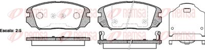 KAWE 1204 02 Тормозные колодки и сигнализаторы  для HYUNDAI COUPE (Хендай Коупе)