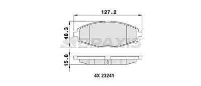 Комплект тормозных колодок, дисковый тормоз BRAXIS AA0042 для CHEVROLET SPARK