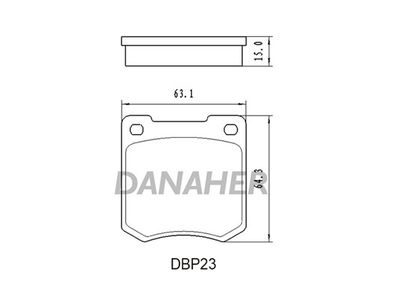 Комплект тормозных колодок, дисковый тормоз DANAHER DBP23 для TRIUMPH TOLEDO