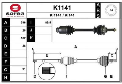 ANTRIEBSWELLE SNRA K1141