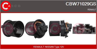 CASCO CBW71029GS Вентилятор салона  для RENAULT CLIO (Рено Клио)