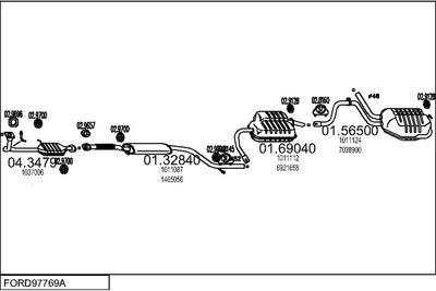 SISTEM DE ESAPAMENT MTS FORD97769A005828