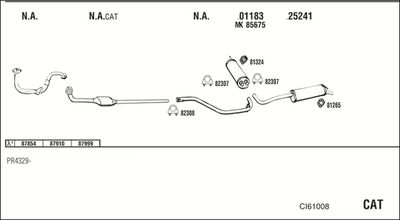 Układ wydechowy WALKER CI61008