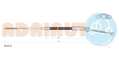 Тросик, cтояночный тормоз ADRIAUTO 05.0213 для BMW 2000
