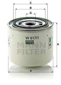 W 917/1 MANN-FILTER Масляный фильтр