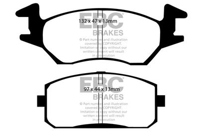 Комплект тормозных колодок, дисковый тормоз EBC Brakes DP638 для TOYOTA STARLET