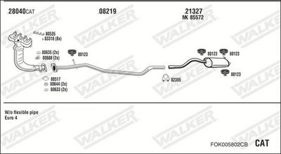 Изпускателна система WALKER FOK005802CB