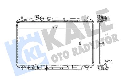 KALE OTO RADYATÖR 384200 Радиатор охлаждения двигателя  для HONDA CIVIC (Хонда Цивик)