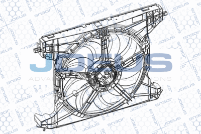 Вентилятор, охлаждение двигателя JDEUS EV8E5240 для ALFA ROMEO GIULIA