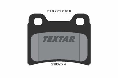 Комплект тормозных колодок, дисковый тормоз TEXTAR 2183201 для VW GOL