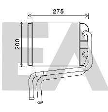 Теплообменник, отопление салона EACLIMA 45C77013 для VW MULTIVAN