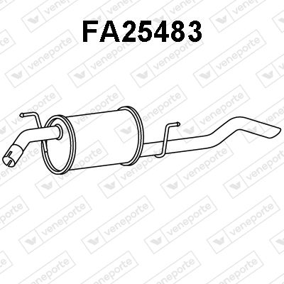 Глушитель выхлопных газов конечный VENEPORTE FA25483 для FIAT TIPO
