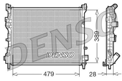 Радиатор, охлаждение двигателя DENSO DRM23016 для RENAULT THALIA