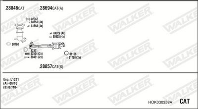 ABGASANLAGE WALKER HOK030358A