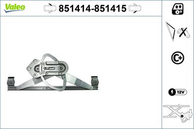 стъклоподемник VALEO 851414