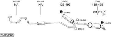 Układ wydechowy BOSAL SYS00888