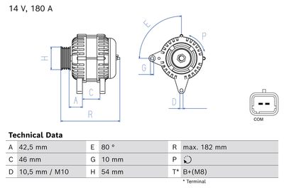generátor BOSCH 0 986 084 650