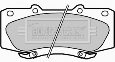 BORG & BECK BBP2286 Тормозные колодки и сигнализаторы для TOYOTA HILUX VII Пикап (_N1_, _N2_, _N3_) 3.0 D-4D 4WD (KUN26)