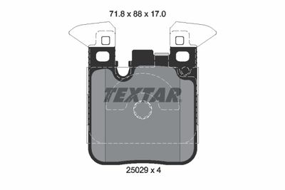 TEXTAR 2502902 Тормозные колодки и сигнализаторы  для BMW 1 (Бмв 1)