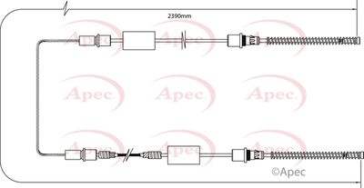 Cable Pull, parking brake APEC CAB1171