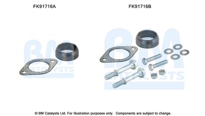 Монтажный комплект, катализатор BM CATALYSTS FK91716 для NISSAN PIXO