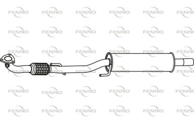 FENNO P72057 Глушитель выхлопных газов  для VW POLO V седан (602, 604, 612, 614) 1.6
