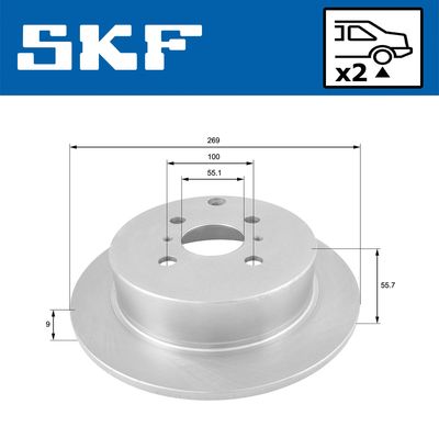 DISC FRANA SKF VKBD90536S2 1