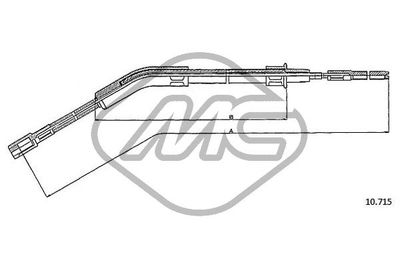 Тросик, cтояночный тормоз Metalcaucho 83694 для VW KAEFER