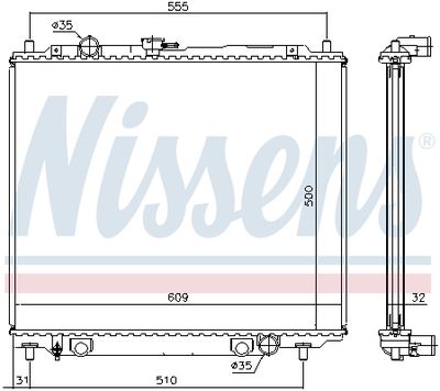 RADIATOR RACIRE MOTOR NISSENS 62801 4
