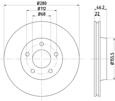 Тормозной диск TEXTAR 92025800 для AUDI 200