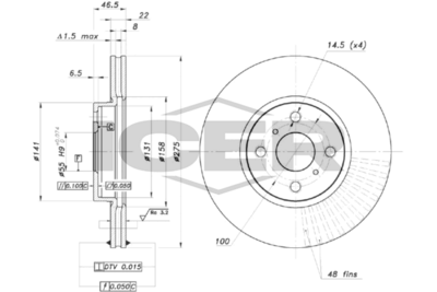 спирачен диск ICER 78BD0051-2