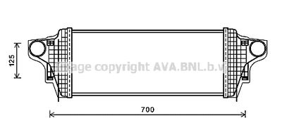 Интеркулер AVA QUALITY COOLING MS4551 для MERCEDES-BENZ R-CLASS